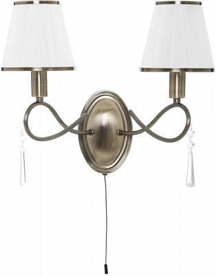 Бра Arte Lamp Logico 2x40 Вт E14 античная бронза A1035AP-2AB 