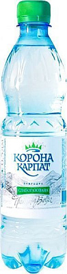 Вода мінеральна Корона Карпат слабогазована 0,5 л (4820119680063)