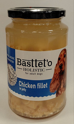 Корм вологий Basttet`o для собак Holistic шматочки філе курки в желе 400 г