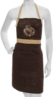 Фартук с нагрудником и вышивкой Coffee К-103 в ассорт. Ярослав