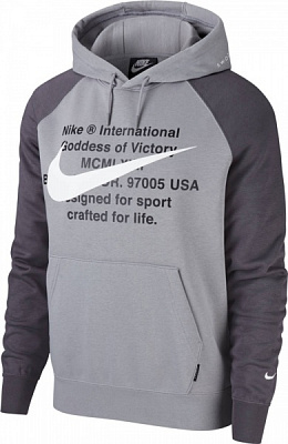 Джемпер Nike M NSW SWOOSH HOODIE PO FT CJ4863-073 р. L сірий
