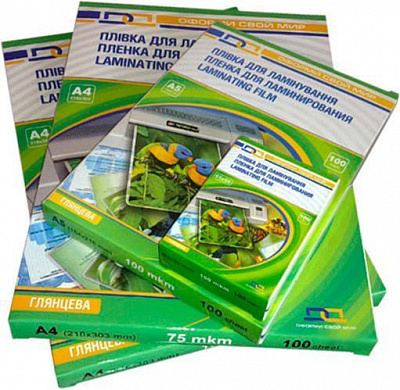 Пленка для ламинирования D&A глянцевая А4 75 мкм 100 шт. 