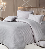 Комплект постельного белья семейный светло-серый Lelit 