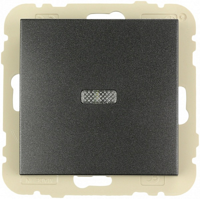 Вимикач одноклавішний Efapel Logus з підсвіткою 10 А 250В IP20 графіт 21012 TIS