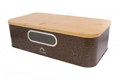 Хлебница бамбуковая с металлической крышкой VC-1235 Vincent