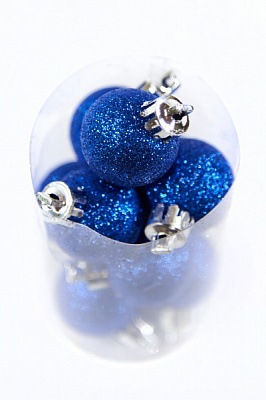 Набор елочных шаров синих d30 мм 15 шт./уп. 