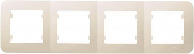 Рамка чотиримісна Makel Lilium Natural горизонтальна слонова кістка 55239