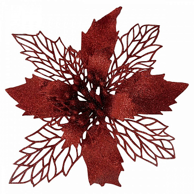 Декорація новорічна Різдвяник 15 см червона