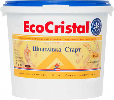 Шпаклівка EcoCristal Старт ІР-20 7,5 кг