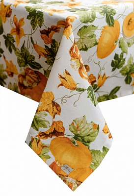 Скатертина Happy Fall 132x220 см білий із принтом Прованс