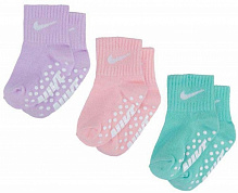 Носки Nike ANKLE NN0754-P6I р.12 фиолетовый/розовый/голубой 3 шт.
