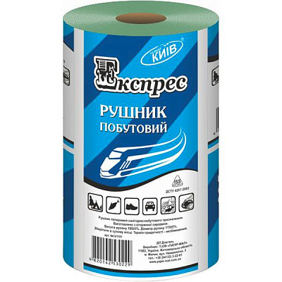 Паперові рушники Новий Київ Експрес одношаровий 1 шт.