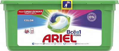 Капсулы для машинной стирки Ariel Pods Все-в-1 Color 30 шт. 