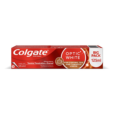 Зубная паста Colgate Optic White Чай, Кофе, Табак 75 мл