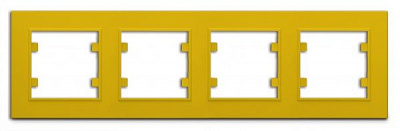 Рамка четырехместная Makel Karea горизонтальная желтый