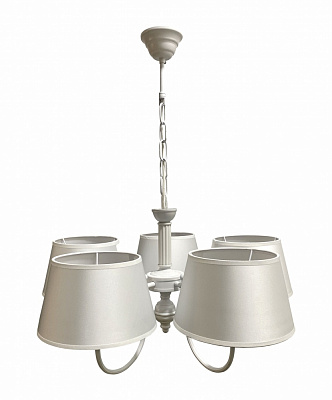 Люстра подвесная Геотон Октавия-245WH 5x40 Вт E14 белый 49540