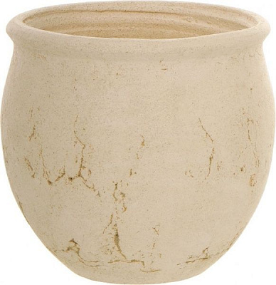 Горшок шамотный Виктория средний 10 круглый 18,9л кремовый 