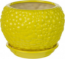 Горщик Оріана-Запоріжкераміка Куля bubble круглий 1,4л лимонний (037-2-158) 