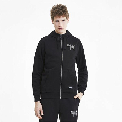 Джемпер Puma ATHLETICS FZ Hoodie 58345801 р. M черный