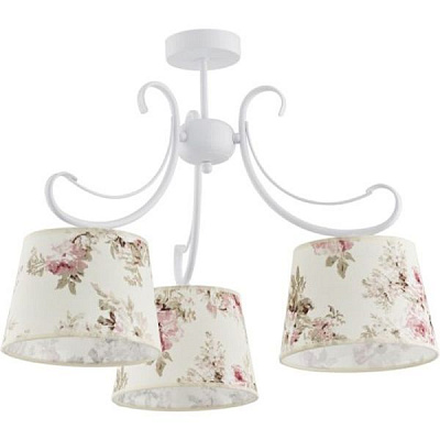 Люстра потолочная TK Lighting 363 AMELIA WHITE 3xE27 белый с рисунком 363 