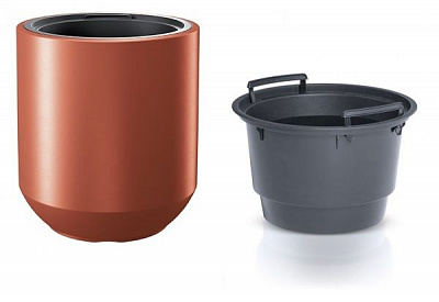 Горщик для квітів Prosperplast Heos 390х440 мм круглий мідний