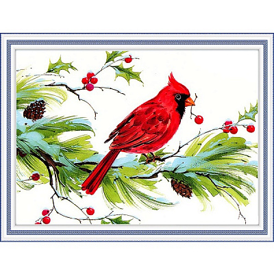 Картина стразами Червоний кардинал 30x40 см 954130 Santi