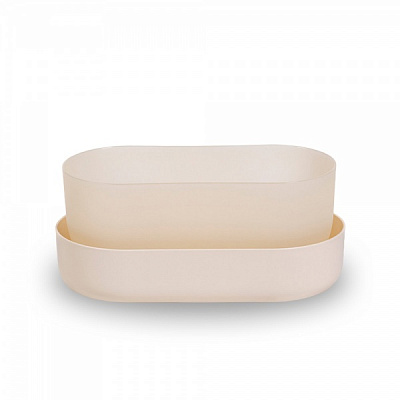 Вазон пластиковый Plastia с поддоном Tolita 30,5 см круглый 3,2 л бежевый (1909783040) 