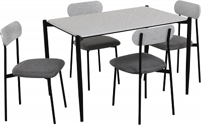 Комплект мебели Центр Меблів столовый Optimal 1100x700x740мм мрамор серый/черный