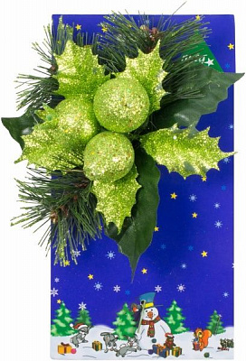 Гілочка декоративна хвойна з ягодами 18 см