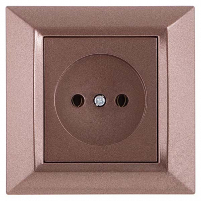 Розетка одинарна Underprice Vesta коричневий металік