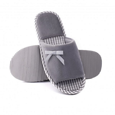 Капці домашні Twins HS-VL велюр/клітинка р. 38-39 сірий