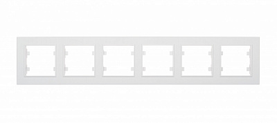 Рамка шестиместная Makel Karea Line горизонтальная белый 86001706