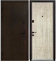Дверь входная Revolut Doors В-82 (квадро) Гладкая 191 венге темный 2050x950 мм левая