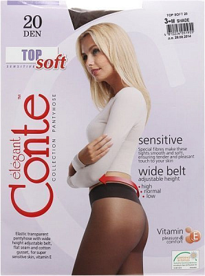 Колготки Conte TOP SOFT 20 den shade р. 3 коричневий
