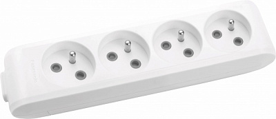 Колодка для удлинителя Panasonic X-tendia серый с заземлением 4 гн. бело-серый 480900046 