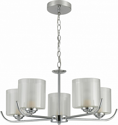 Люстра підвісна Sensio Serpens 5x40 Вт E27 білий/хром ALG-07491/5