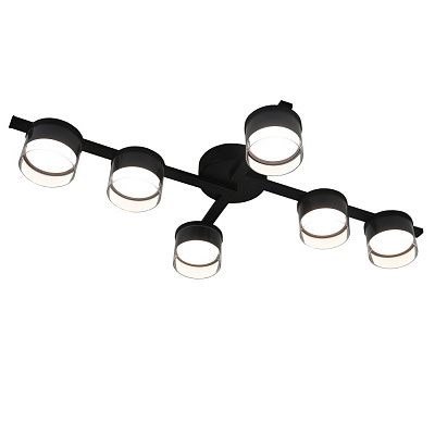 Люстра потолочная Victoria Lighting 6xGX53 черный Field/PL6 black