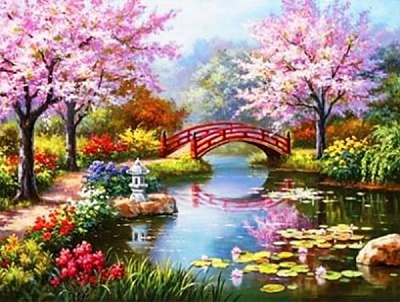 Набір для творчості зі стразами на підрамнику Куточок мрій 30х40 см Діамантові ручки