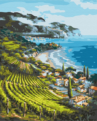 Картина по номерам Приморское поселение BS4960 40x50 см Brushme 