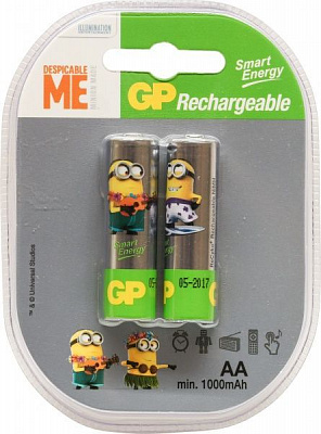 Аккумулятор GP Minions 100ААНСE-2GBE2 AA (R6, 316) 2 шт. 