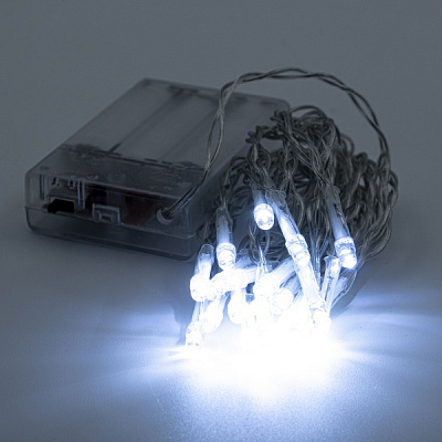 Декоративная гирлянда Altalusse (INL-2401B-20 Cold) встроенный светодиод (LED) 20 ламп 3 м 