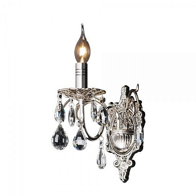 Бра WunderLicht 1x60 Вт E14 срібний 3969-01W