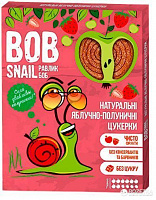 Цукерки BobSnail натуральні яблучно-полуничні 60 г (4820162520415) 