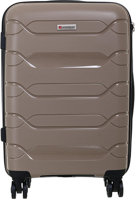 Чемодан Compass №XY007 S 36 л капучино 49x35x21 см