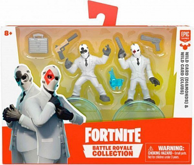 Игровой набор Fortnite Козырь с Красной Маской Бубны и Козырь с Черной Маской Трефы 