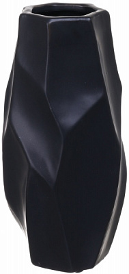 Ваза керамическая черная Figured 12х24 см