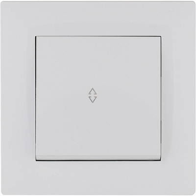 Выключатель проходной одноклавишный Makel Rizz без подсветки белый 88001005