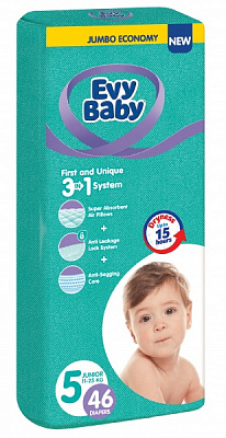 Подгузники Evy Baby Junior 11-25 кг 46 шт.