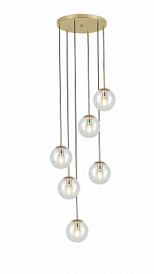 Підвіс Sensio Anje 6x40 Вт E14 золотий/прозорий LS-74657/6P-E1440W