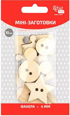 Минизаготовки Пуговицы 10 шт Rosa Talent 